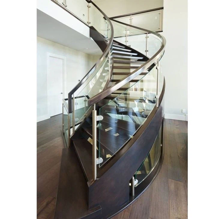 Curved Glass Stair Railing